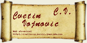Cvetin Vojnović vizit kartica